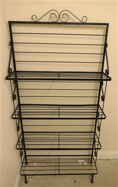 Iron Etagere -  4 Shelves - Scrolled Sides - Measures 73 Tall 36 Across