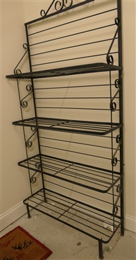 Iron Etagere -  4 Shelves - Scrolled Sides - Measures 73 Tall 36 Across