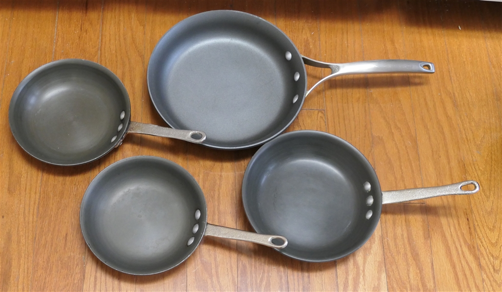 4 - Commercial Aluminum Skillets - 2 7 1/2" 1 - 8 1/2" and 1 - 10" 
