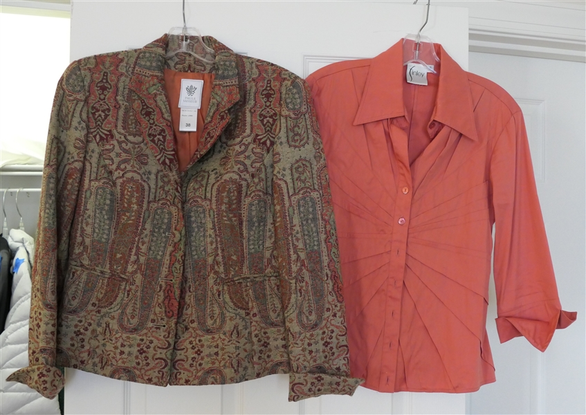 Paule Vasseur "Lorry" Jacket - Size 38 and Finley Coordinating Blouse Size Small 