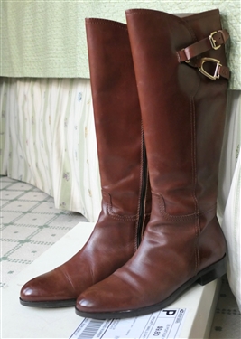 Cordani Brown Leather Tall  Boots - Gold Hardware - Very Minimal Wear - In Original Box - $525 Retail 