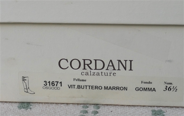 Cordani Brown Leather Tall  Boots - Gold Hardware - Very Minimal Wear - In Original Box - $525 Retail 