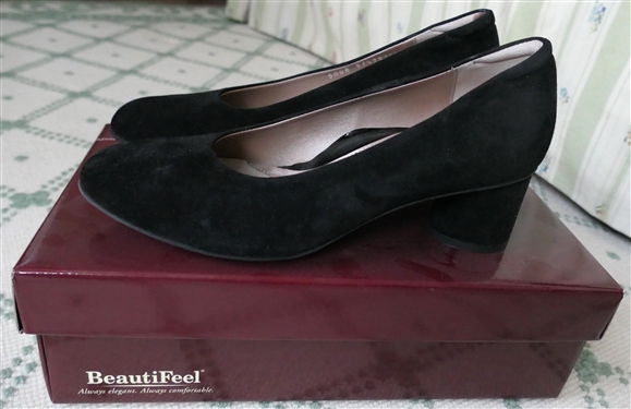 Beautifeel Black Suede Pumps - Brand New $330 Original Retail - New in Original Box 
