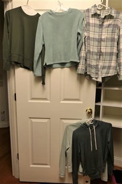 Lot of Outdoor and Athletic Apparel Kuhl Button Down, Horny Toad Fleece, Vuori Shirt, Pull Over and Joggers, and Athleta Hoodie - All Size Small 