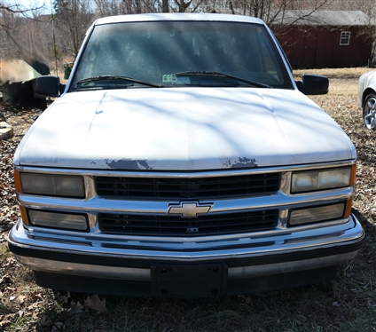 1995 Chevrolet Silverado 1500 Extended Cab Truck with Camper Shell -  99,356 Miles