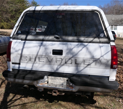 1995 Chevrolet Silverado 1500 Extended Cab Truck with Camper Shell -  99,356 Miles