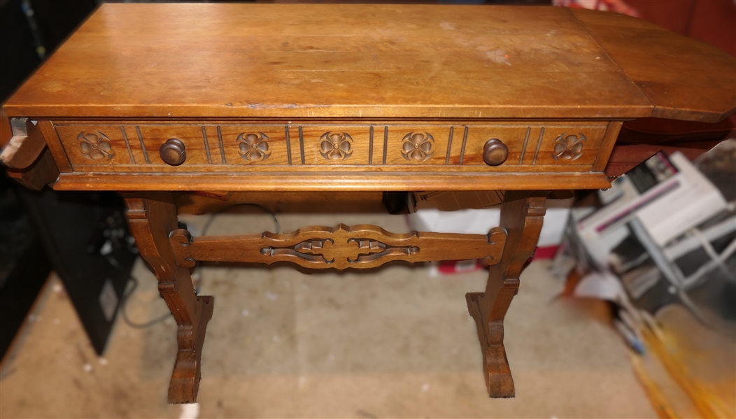 Unusual Sofa Table with Drop Sides 
