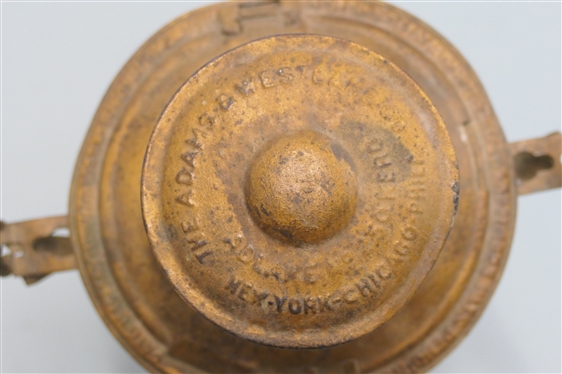 The Adams & Westlake Co. Railroad Lantern - Adlake No. 25 - New York, Chicago, Philadelphia - Clear Southern Railroad Globe - Missing Burner - Lantern Measures 9 1/2 Tall 