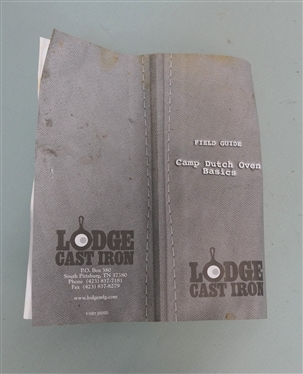 Lodge Camp Dutch Oven - Number 12 - Footed Cast Iron Dutch Oven with Lid and Instruction Pamphlet
