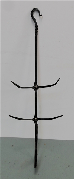 Blacksmith Shop Made Hand Forged Herb Drying Hook / Rack - Stamped by Artist - EAL - Rack Measures 18" Long 