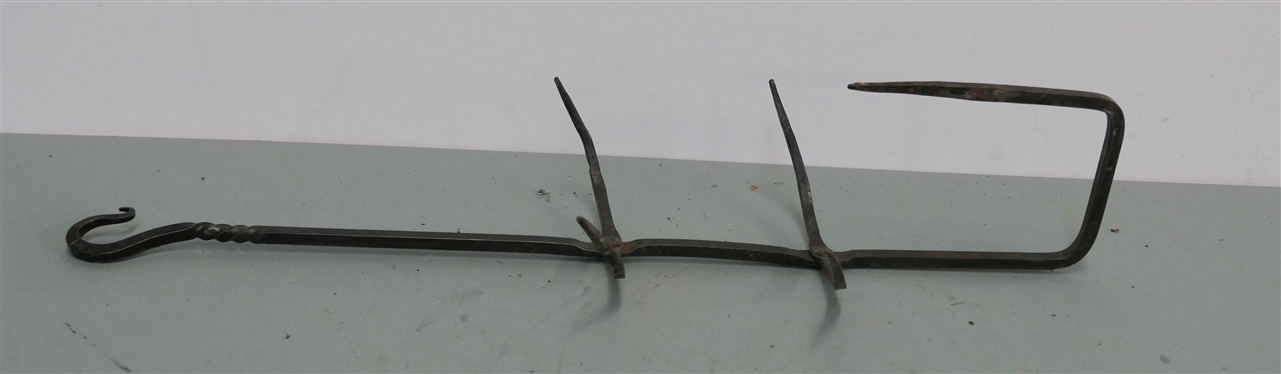 Blacksmith Shop Made Hand Forged Herb Drying Hook / Rack - Stamped by Artist - EAL - Rack Measures 18 Long 