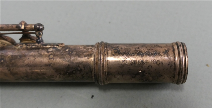 Gemeinhardt Solid Silver C Flute - Gemeinhardt - Elkhart, Ind. - 3 - Serial Number 353311 - Marked Solid Silver - Flute Measures 26 1/4 Long