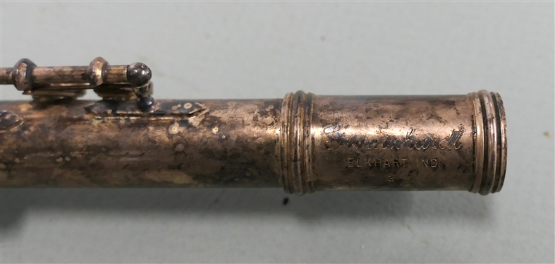 Gemeinhardt Solid Silver C Flute - Gemeinhardt - Elkhart, Ind. - 3 - Serial Number 353311 - Marked Solid Silver - Flute Measures 26 1/4 Long