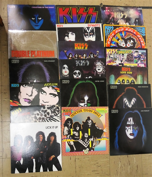 18 Original Kiss Albums - All in Excellent Condition - "Asylum" "Hotter Than Hall" "Lick It Up" "Double Platinum" "Rock and Roll Over" "Love Gun" and More
