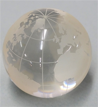 Murano Glassware Globe Paperweight - Original Label - Globe Measures 3 tall 