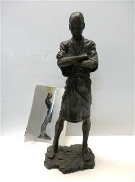Awaiting by Teena Stern - Fine Bronze Sculpture - Teena Stern Watson - With Accompanying Photograph - Signed by Artist, Business Card, Information Card, and Original Receipt $1,200 Original...