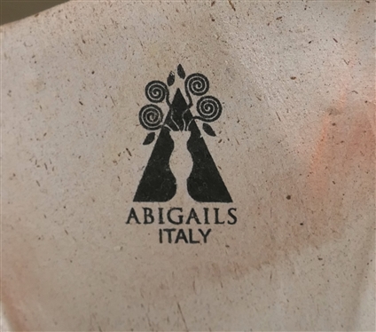 Abigails Italy - Italian Ceramic Ram Sheep Sculpture -- Happy Sheep with Smiling Face -  Stamped on Bottom  Measures 13 Tall 17 Nose to Tail 