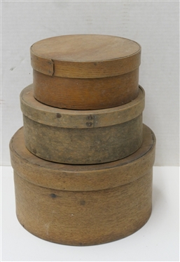 3 Shaker Pantry Boxes - Largest Measures 5 Tall 9 1/4 Across - Smallest Measures 2 3/4 Tall 6 1/2 Across