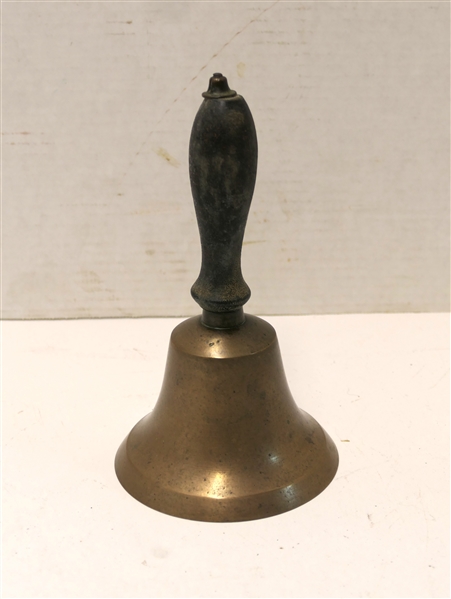Antique Brass School Bell - Measures 8" Tall 
