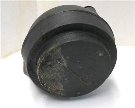 Antique Cast Iron Kettle for Wood Stove - Attached Swinging Lid - Kettle Measures 7 tall 11 Across