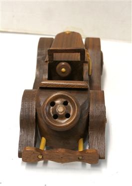 Hand Crafted Wooden Roadster Car - Measures 11 1/2 Long 5 Across