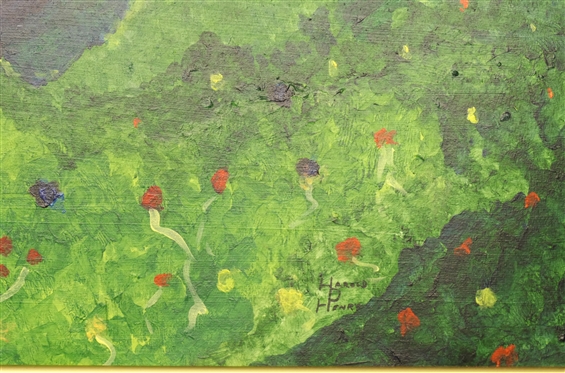 Colors in Finland by Harold D. Henry - Acrylic on Board - Exhibition Label on Reverse- Framed - Frame Measures 20 1/2 by 30 1/2 