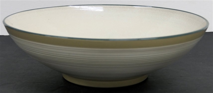Fashion Tableware Designs by Momotaro - Ichigo Underglaze - Japanese Pottery Bowl  - Strawberry Motif - Bowl Measures 4 Tall 12 1/4 Across