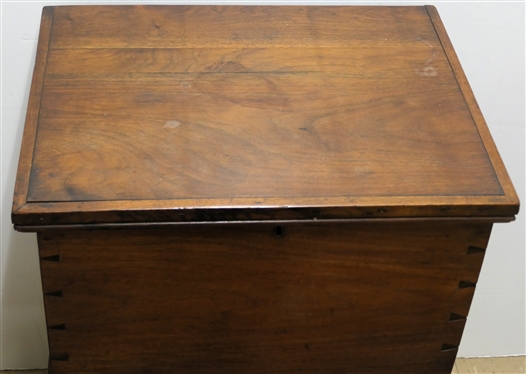 19th Century Southern Virginia Walnut Sugar Chest From Betts - Sublett House N. Main St. Danville, VA 