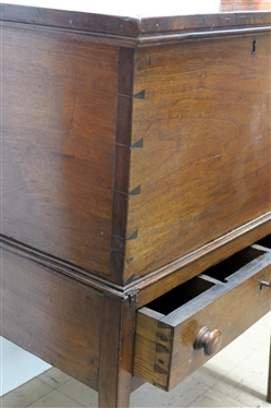 19th Century Southern Virginia Walnut Sugar Chest From Betts - Sublett House N. Main St. Danville, VA 