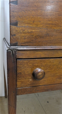 19th Century Southern Virginia Walnut Sugar Chest From Betts - Sublett House N. Main St. Danville, VA 