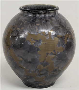Beautiful Lavender Dover North Carolina Crystalline Art Pottery Vase - Signed Dover ''97 aamck - Vase Measures 8 1/2 Tall 