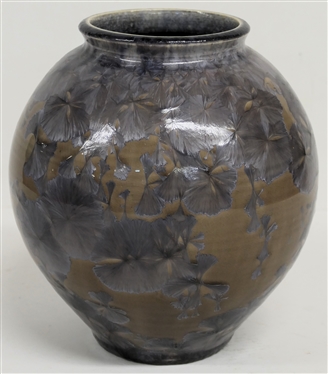 Beautiful Lavender Dover North Carolina Crystalline Art Pottery Vase - Signed Dover ''97 aamck - Vase Measures 8 1/2 Tall 