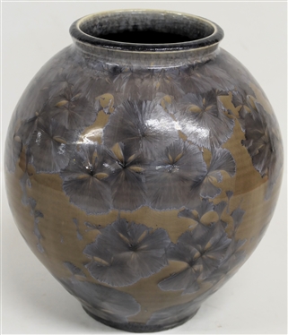 Beautiful Lavender Dover North Carolina Crystalline Art Pottery Vase - Signed Dover ''97 aamck - Vase Measures 8 1/2 Tall 