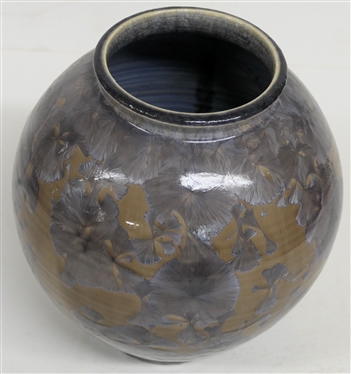 Beautiful Lavender Dover North Carolina Crystalline Art Pottery Vase - Signed Dover ''97 aamck - Vase Measures 8 1/2 Tall 