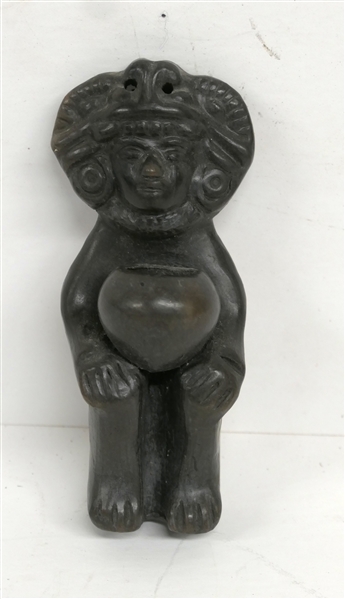 Mexican Carved Stone "Corn Goddess" Figure Measures 5" Tall 