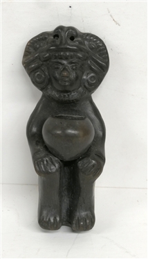 Mexican Carved Stone Corn Goddess Figure Measures 5 Tall 