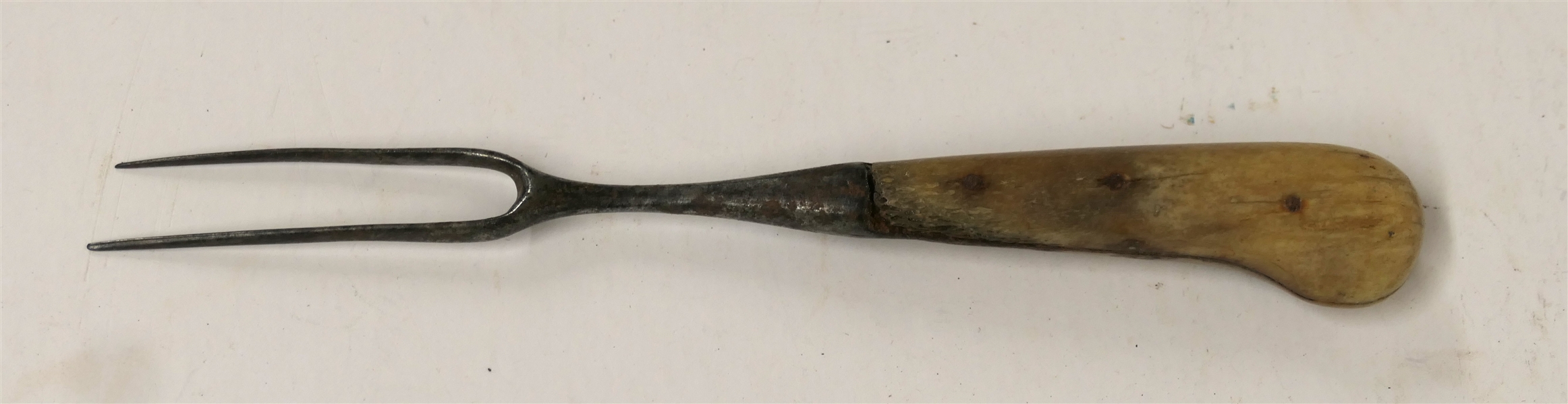 Civil War Era Meat Fork with Bone / Stag Handle - Fork Measures 6 3/4" Long