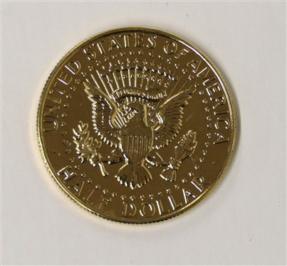 1967 Presidents of the USA Kennedy $1/2 Dollar -24k  Gold Layered Half Dollar with American Mint Certificate of Authenticity 
