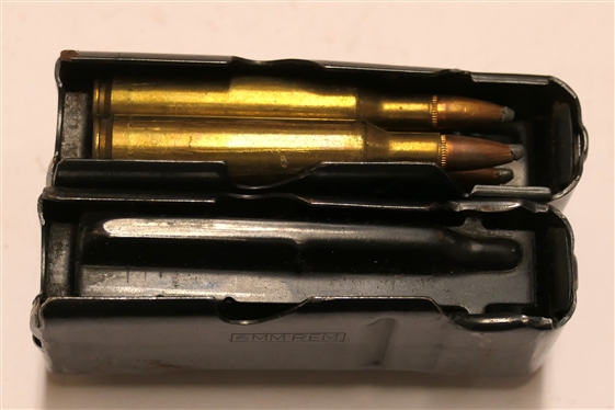 2 - 6mm REM Magazines - One with 3 Cartridges 