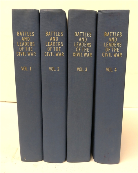 "Battles and Leaders of the Civil War" Volumes 1 - 4 - The Century Co. - New York - Copyright 1887 - Rebound with Blue Hardcovers 