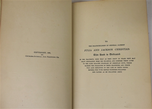 Memoirs of Stonewall Jackson By His Widow Mary Anna Jackson - Illustrated - Copyright 1895 by Courier - Journal Job Printing Co. - The Prentice Press - Louisville, KY -Red  Leather Bound...