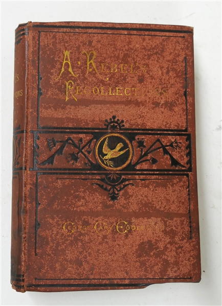 "A Rebels Recollections" by George Cary Eggleston - 1875 Hardcover Book - Published by Hurd and Houghton Cambridge: The Riverside Press - Red Cover with Embossed Decoration and Gold Lettering 