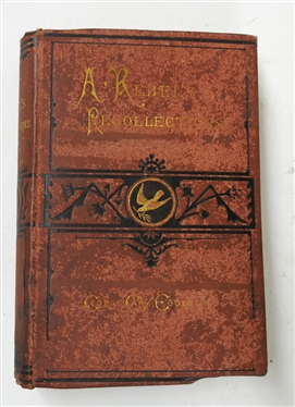 "A Rebels Recollections" by George Cary Eggleston - 1875 Hardcover Book - Published by Hurd and Houghton Cambridge: The Riverside Press - Red Cover with Embossed Decoration and Gold Lettering 