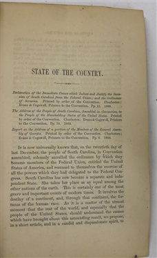 Hear The South! The State of the Country an Article Republished From The Southern Presbyterian Review by J.H. Thornwell., D.D.,- New York D. Appleton and Company 1861 - Paper Bound Booklet 