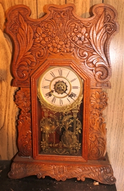 Several Nice Kitchen Clocks including Fancy Oak Case