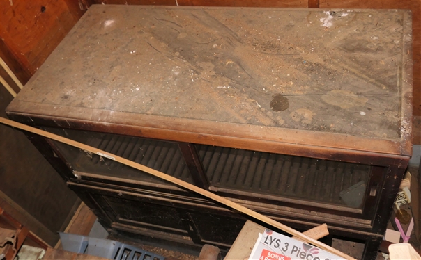 Country Store Display Case with Oak Slat Bottom 