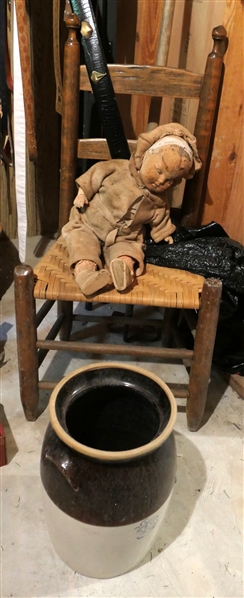 Handmade Childs Ladderback Chair - Crocks - Antiques