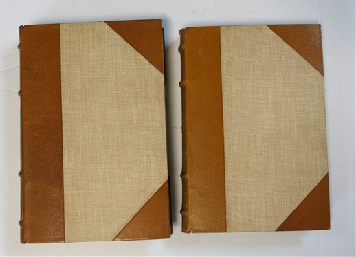 2 Tan Leather Bound Books  -July ''14 by Lidwig - 1929 - G.P. Putnam''s Sons - The Knickerbocker Press and Trader Horn by Horn and Lewis - Simon and Schuster MCMXXVII - Both with Leather Spines...