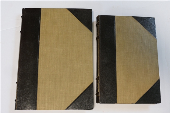2 Brown Leather Bound Books - North to the Orient by Anne Morrow Lindberg - 1936 and Elbert Hubbard''s Scrap Book Printed and Made into a Book by the Roycrofters at their shops in East Aroura,...