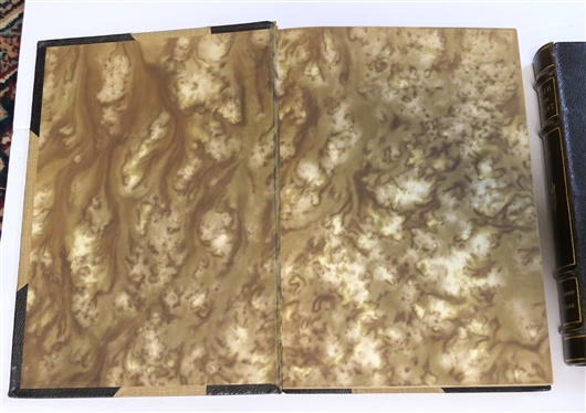 2 Brown Leather Bound Books - North to the Orient by Anne Morrow Lindberg - 1936 and Elbert Hubbard''s Scrap Book Printed and Made into a Book by the Roycrofters at their shops in East Aroura,...
